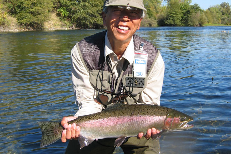 An early-season steelie on the Feather River
